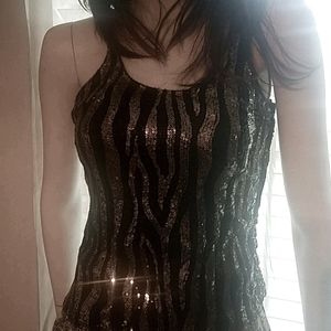 Zebra Spaghetti strap top